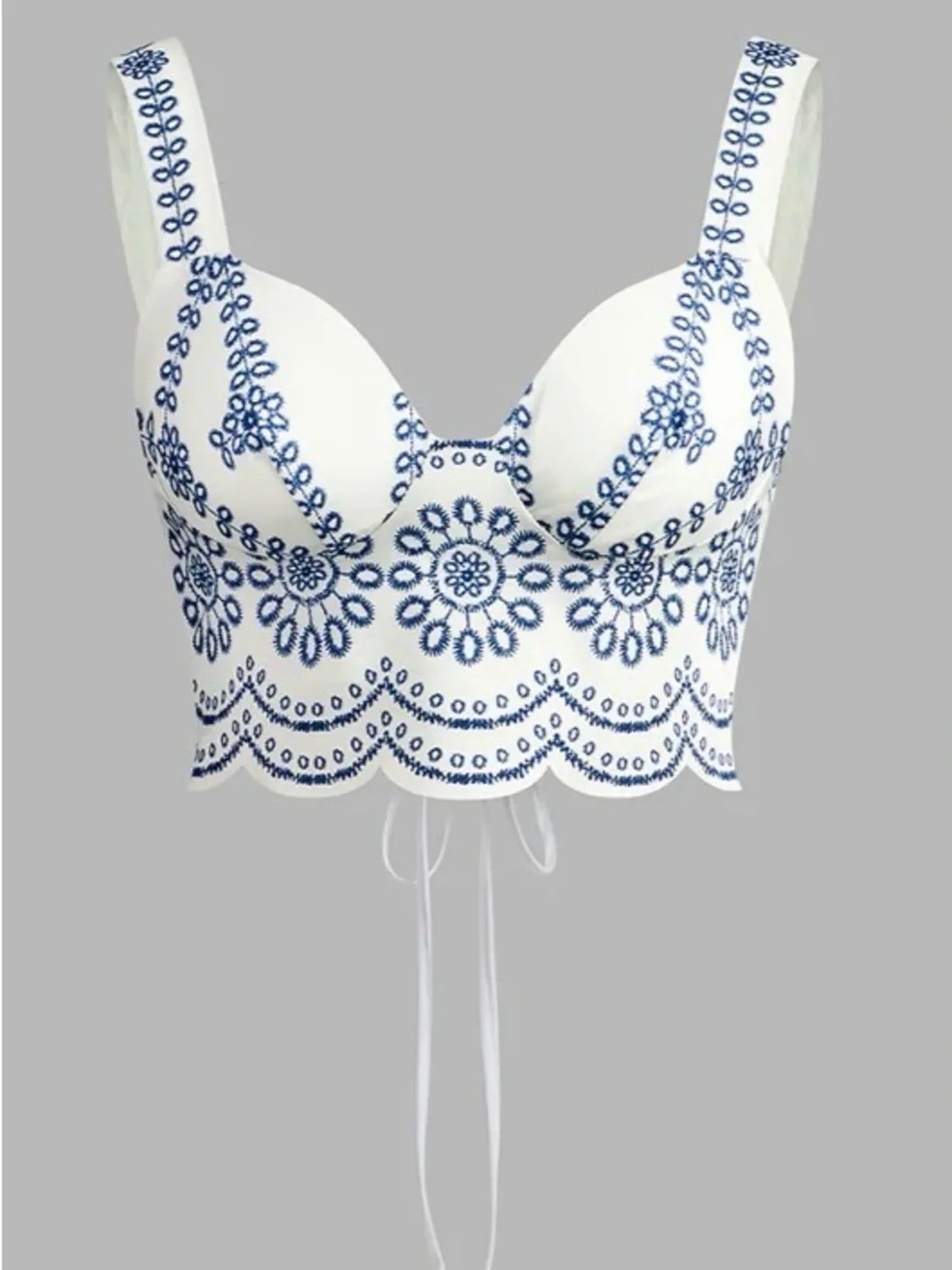 NWOT Commense White and Blue Printed Maxi Skirt - Picture 2 of 5